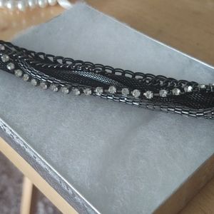 Multi-textured Black Bracelet